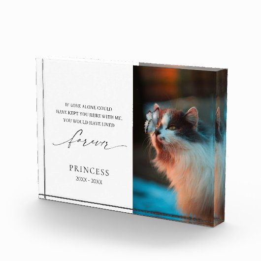 エレガント悔やみや弔慰死別ペットメモリアル フォトブロック (右)