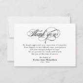 エレガント悔やみや弔慰確認スクリプトありがとう サンキューカード (正面)