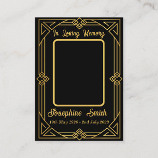 エレガント悔やみや弔慰記念写真祈りの言葉カード 名刺