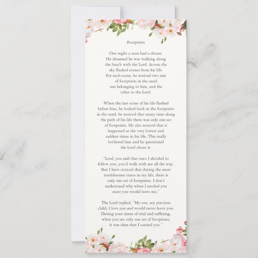 エレガント悔やみや弔慰足跡メモリアル葬儀 招待状 (裏面)