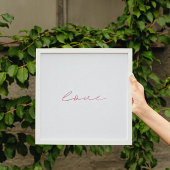 エレガント愛ピンクのローズフェイクフォイルミニマリスト ポスター