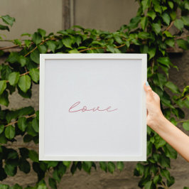 エレガント愛ピンクのローズフェイクフォイルミニマリスト ポスター