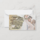 エレガント感謝していの写真を撮る ノートカード (正面)