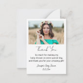 エレガント感謝していはシャワー2枚の写真スタイリッシュ ノートカード (裏面)