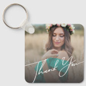 エレガント感謝していはシャワー2枚の写真モダン キーホルダー (正面)