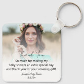 エレガント感謝していはシャワー2枚の写真モダン キーホルダー (裏面)