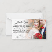 エレガント感謝していクラシックの結婚式の日の写真の色あせた ノートカード (正面)