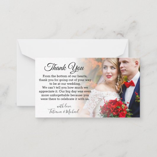 エレガント感謝していクラシックの結婚式の日の写真の色あせた ノートカード (正面)