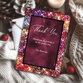 エレガント感謝していフェイクグリッターユー カード