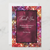 エレガント感謝していフェイクグリッターユー カード (正面)