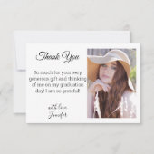 エレガント感謝していモダンシックyou graduation photo カード (正面)
