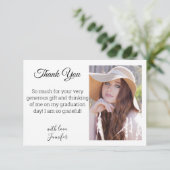 エレガント感謝していモダンシックyou graduation photo カード (スタンド正面)