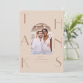 エレガント感謝してい写真結婚のサンキューカード サンキューカード (スタンド正面)