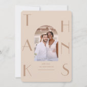 エレガント感謝してい写真結婚のサンキューカード サンキューカード (正面)