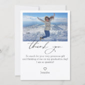 エレガント感謝してい台卒業2枚 ノートカード (裏面)