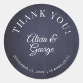 エレガント感謝してい書結婚は君の海軍 ラウンドシール (正面)