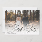 エレガント感謝してい白黒結婚2 サンキューカード (正面)