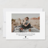 エレガント感謝してい白黒結婚2 サンキューカード (裏面)