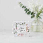 エレガント感謝してい白 スクエア名刺 (スタンド正面)