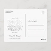 エレガント感謝してい結婚君は ポストカード (裏面)