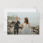 エレガント感謝してい美しい脚本 サンキューカード (正面)