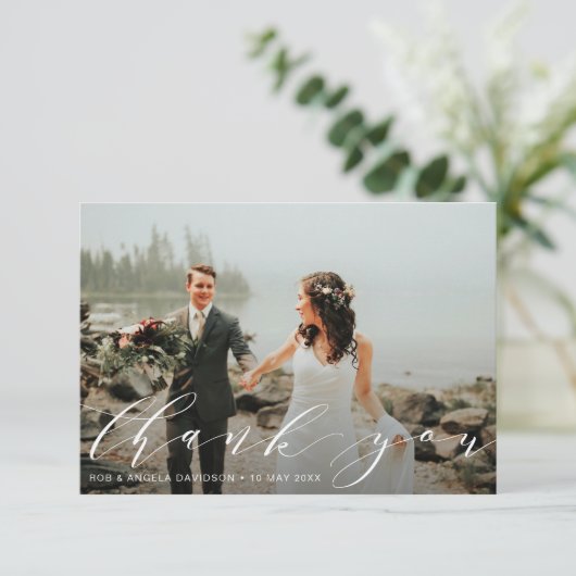 エレガント感謝してい美しい脚本 サンキューカード (スタンド正面)