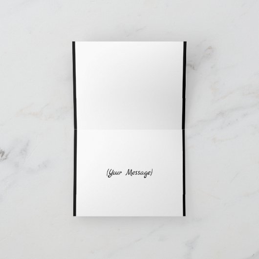 エレガント感謝してい金ゴールド サンキューカード (内部)