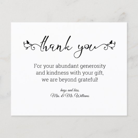 エレガント感謝してい8枚の写真コラージュ結婚のs チラシ (裏面)