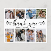 エレガント感謝してい8枚の写真コラージュ結婚のs チラシ (正面)