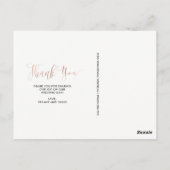 エレガント感謝してい | のフェイク写真を含むバラ結婚金ゴールド ポストカード (裏面)