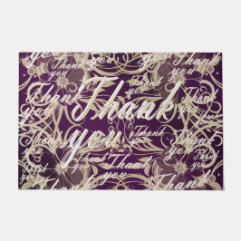 エレガント感謝してい,パターン,背景,金ゴールドフェイク, ドアマット