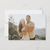 エレガント感謝していScript 2 Photo Mauveの結婚2 サンキューカード (裏面)