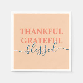 エレガント感謝のオレンジ賛美色 スタンダードカクテルナプキン