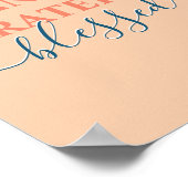 エレガント感謝のオレンジ賛美色 ポスター (角)