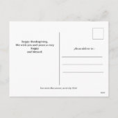 エレガント感謝祭の家族の写真コラージュ シーズンポストカード (裏面)