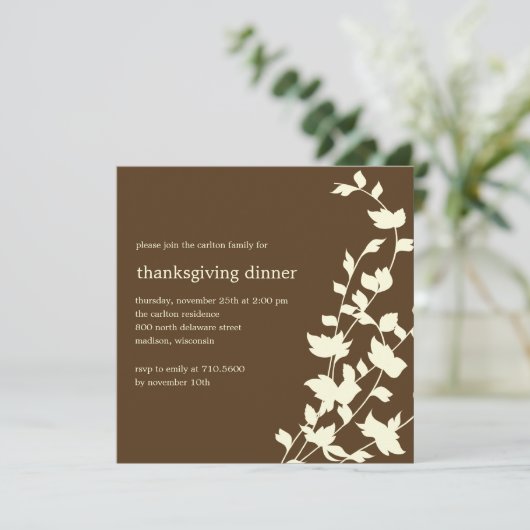 エレガント感謝葉祭/秋パーティの招待状 招待状 (スタンド正面)