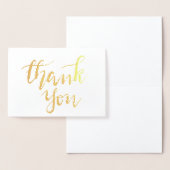 エレガント手書きの原稿の結婚式ありがとう 箔カード (ディスプレー)