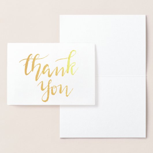 エレガント手書きの原稿の結婚式ありがとう 箔カード (ディスプレー)