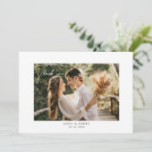 エレガント手書きスクリパーソナライズされたップ結婚ト サンキューカード (スタンド正面)