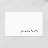 エレガント手書きスクリプモダントのラお洒落イン 名刺 (正面)