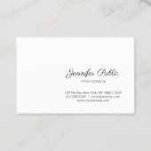 エレガント手書きスクリプモダントのラお洒落イン 名刺 (裏面)