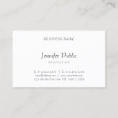 エレガント手書きスクリプモダントシンプルテンプレート 名刺 (裏面)