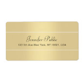 エレガント手書きスクリプモダント金ゴールド ラベル (正面)