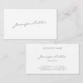 エレガント手書きスクリプモダント高級トレンディー 名刺 (正面/裏面)