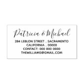 エレガント手書きフォント結婚差出人住所 ラバースタンプ (インプリント)