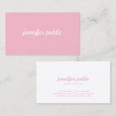 エレガント手書きミニマルモダンテンプレート 名刺 (正面/裏面)