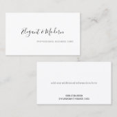 エレガント手書きモダンプロフェッショナル 名刺 (正面/裏面)