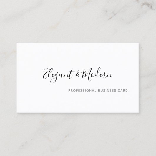エレガント手書きモダンプロフェッショナル 名刺 (正面)