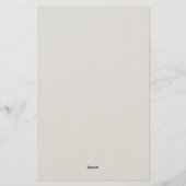 エレガント手書きモダン入力プレーンプロフェッショナルグレー 便箋 (裏面)