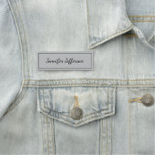 エレガント手書きモダン入力プレーンプロフェッショナルグレー 名札 (インサイチュ)